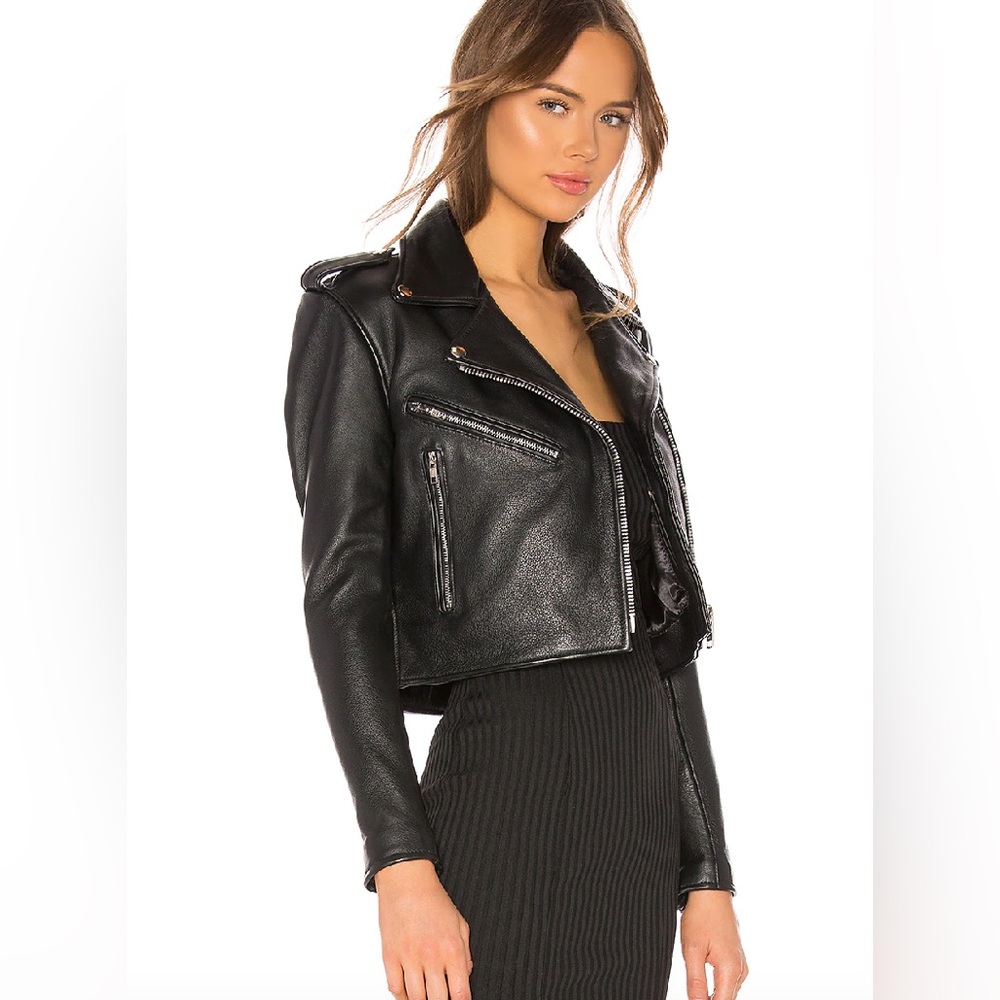 Understated leather mercy cropped jacket. Size small. Great condition!!!